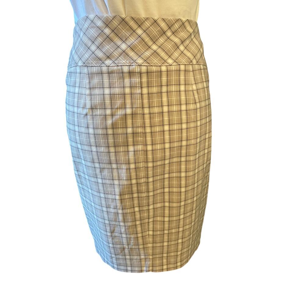 Joe B By Joe Benbasset Plaid Pencil Skirt Side Zip Pockets Stretchy Women Medium - Picture 3 of 12